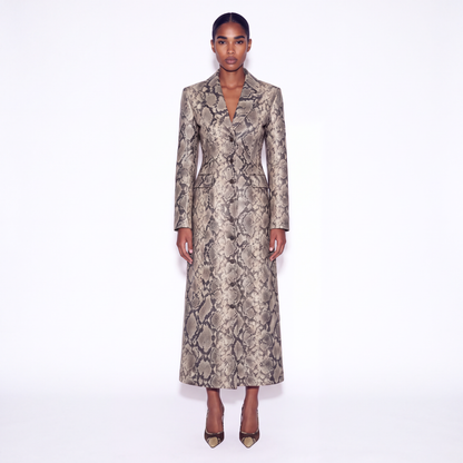 Blake Snake Skin Long Coat
