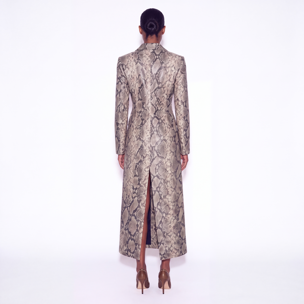 Blake Snake Skin Long Coat