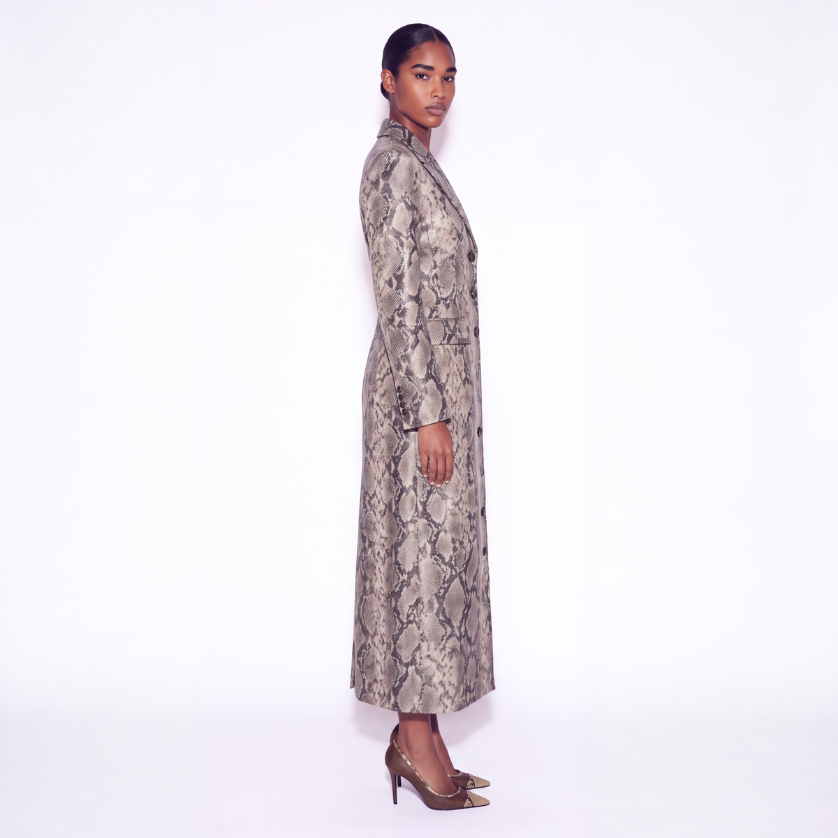 Blake Snake Skin Long Coat