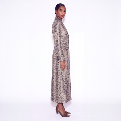 Blake Snake Skin Long Coat